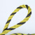 百舸 黄黑麻绳 Φ10mm×100m 老虎绳 黄黑警示绳 标志绳 安全绳 物流捆扎麻绳