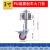 3寸重型厂房大门双弹簧减震轮带调节高低脚轮承重400KG轮子 3寸PU减震刹车100KG