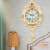 康巴丝欧式复古创意摇摆挂钟客厅简约时尚挂表卧室静音扫秒钟表 6753裂纹 20英寸直径50.5厘米