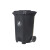 圣路欧C  垃圾桶灰色脚踏垃圾桶环卫分类物业小区室外户外酒店商用塑料带盖100U型号 550*470*840mm  
