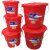 广东牌大红蓝色加厚家用水桶手提塑料桶有盖15L18L22L28L特厚 红色加厚28升桶（无盖）
