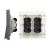 ABB开关插座古典灰色轩致一开双控五孔带USB面板86型插座 一位有线插座