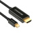 山泽 Mini DP转HDMI转换器线 雷电接口高清视频线 显示器连接线 黑色3米 30MDP
