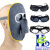 牛皮眼镜劳保电焊眼眼镜鬼脸防护面罩头戴式牛皮电焊面罩 牛皮面罩+专用眼镜透明+头戴绳