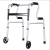 定制适用老年人助行器助力拐杖助步车骨折康复走路残疾专用辅助行 航空铝合金单弯+皮革软座