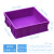 仁聚益定制适用加厚正方形周转箱塑料零件盒收纳正方型塑料箱收纳盒工具箱物流箱 紫色单格：400x400x130mm