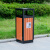 户外垃圾桶不锈钢室外别墅庭院公园景区果皮箱大号单桶环卫垃圾箱 MXS13002标准款紫檀棕
