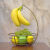 SMVP香蕉挂架客厅水果篮带香蕉挂钩果篮欧式收纳篮果盘厨房蔬菜篮创意 黑色圆圈香蕉钩篮