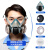 防尘口罩防工业粉尘面罩打磨装修全脸灰粉口鼻罩透气面具头罩 硅胶双罐防尘面具+20片