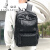 袋鼠（KANGAROO）男士双肩包时尚潮流书包女大学生休闲商务电脑包PU皮质旅行包背包 黑色 小编织 现货