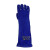 威仕盾 焊接手套 彩蓝色牛二层皮防火线加长电焊手套（45cm）G-2054加长 1对 XL 