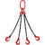 琛选工品 起重链条吊索具 多支吊具组合 G80级锰钢链条 单位：套 2吨2米 2根链条（双钩） 