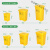 垃圾桶黄色废弃物脚踏桶医院诊所专用大号带盖商用脚踩桶 特厚50L/脚踏/黄色