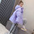 山头林村大童羽绒服女12-15岁新款宽松版羽绒棉服面包服棉衣外套加厚棉袄5 紫色 X-L- 建议145168-斤-