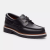 蔻驰（COACH）男鞋Benson系列船鞋欧美时尚男士皮鞋低帮皮革舒适休闲鞋 Black/黑色 39.5