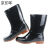 京印年 JYN-4 加棉中筒通用均码 雨鞋 (计价单位：双) 黑色