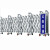 手动型移动不锈钢伸缩护栏 工厂企业单位大门分段平移门高铁安全 不锈钢A款(高度09米宽度046米)