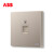 ABB开关插座框轩致朝霞金墙壁插座面板电话插座AF321-PG