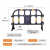 塑料铁马护栏塑料护栏胶马护栏塑胶护栏施工警示围栏移动隔离护栏 1600*1000mm黑色75KG大管