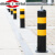 精选好品钢管警示柱 加厚反光防撞柱 禁止通行固定路桩 分道隔离 50cm普通活动款