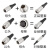 反装J09仿安菲诺宾德连接器 航空插头座M16-2/3/45/6/7/8/12/14芯 M16-3芯反装整套