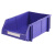 稳斯坦 塑料零件盒组合式斜口蓝180*120*80mm 物料盒仓库收纳盒螺丝盒工具盒 1只（3只起订）  WST014