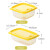 茶花（CHAHUA）冰箱保鲜盒 饭盒塑料饺子冷冻盒收纳盒780ml+830ml套装6件套