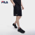 斐乐（FILA）男子针织运动短裤2024夏季简约宽松时尚休闲五分裤 正黑色-BK 165_76A_S