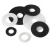 白色硅胶垫片螺丝防水垫圈圆形耐高温密封件减震黑色橡胶丁腈平垫 1.5寸硅胶白垫(31.5*46*3.m)1