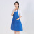 适用围裙定制LOGO印字工作服宣传厨房女男微防水礼品图案广告围裙 制服呢:蓝色