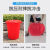 安达通 大容量塑料桶 圆形厨房蓄储水米缸酸菜发酵水桶 红色带盖【容量约166斤】