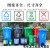 大号平口垃圾分类垃圾袋一次性可降解加大社区物业四色厨余塑料 蓝色可回收物100X120 50只
