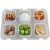 有豫 食品留样盒 专用菜盒食堂菜盒食物打包盒 连盖六格 30*20.5*6.7cm 小号 单位：个