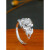 蒂宝莱（DIBAOLAI）银戒指妈妈女花朵开口戒指银饰品礼物