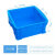 加厚正方形周转箱塑料零件盒收纳正方型塑料箱收纳盒工具箱物流箱 单格蓝色325x295x140mm