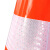 久匀 PVC路锥反光圆锥 塑料路锥反光警示锥桶雪糕筒路障锥 70CM红色加重橡塑底座 PVC