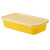 屋田一次性饭盒日式外卖打包盒长方形快餐盒带盖餐具750ml 25套黄色