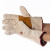 稳斯坦 W7459 (3双)铁路手掌加皮加厚帆布手套 建筑矿山耐磨斜纹透气劳保手套 防护手套
