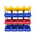 德梵帝 加厚零件盒组合式斜口物料盒螺丝盒塑料盒五配件分类收纳盒 蓝色520*350*190/9个一组