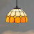 KEDOETY欧式复古彩色玻璃酒吧餐厅吊灯创意田园卧室玄关阳台琉璃灯 姜黄色 40-桔色吊灯20CM