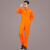 男士连身工作服风电厂耐磨防尘连身衣工装机修焊工连身裤防护衣 橘橙色 XL