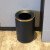别墅卧室客厅垃圾桶 卫生间厕所可爱创意不锈钢收纳桶6L8升 8升黑金