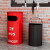 适用于工业风复古垃圾桶营地创意健身房烟灰个性油桶可乐罐户外商 红[70cm高]