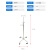 新特丽 304不锈钢输液架 加厚带脚底座移动式带轮点滴架吊瓶架折叠高低可调节多功能可伸缩架 四脚款