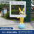 金福喜卡通月光兔大摆件户外玻璃钢航天太空兔雕塑店铺商场幼儿园 2001-1-相框太空兔黄色