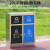 户外垃圾桶不锈钢分类大号环卫商用可回收室外收纳筒果皮垃圾箱 201H款