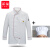 谋福（CNMF）食堂厨师工作服 厨师服 长袖白色+帽子2XL