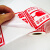 海斯迪克 易碎品标签贴纸 小心轻放勿压快递易碎标签提示贴 卷装红白款 10cm*10cm*250张 HKCX-298