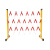 伸缩围栏可移动隔离护栏户外栏杆护栏网伸缩警示带施工围挡可折叠 1.2米高*1.5米长【红白】管式无轮款