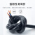 成天泰 国标铜芯电线电缆 RVV-300/500V-3*1平方 三芯多股软电源线护套线 100米/卷 黑色
